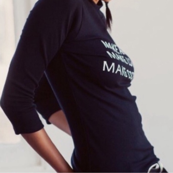 NWT Daydream Nation Make Art Make Love Make Coffee Graphic Mock Neck T-shirt - Picture 3 of 4